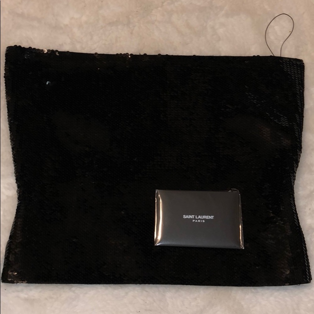 Ysl sequin strapless top
